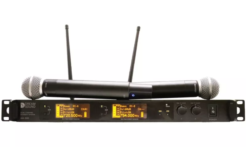 Dreamsound AM-500-58 2-канальная радиосистема с капсюлем Shure SM58 Dreamsound AM-500-58 2-канальная радиосистема с капсюлем Shure SM58