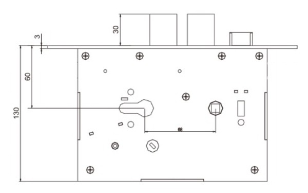 DSS DDJ-18 -KIT дверной электромеханический врезной замок