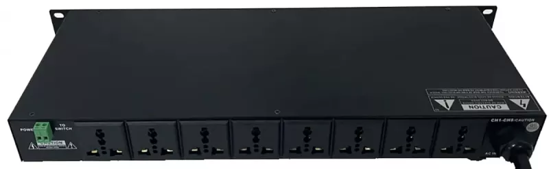DSS -PS8 8 канальный секвенсор питания 6000 Вт, 8х10 А DSS -PS8 8 канальный секвенсор питания 6000 Вт, 8х10 А