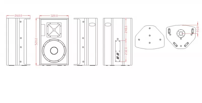 Dreamsound DS-T10F пассивная акустическая система, 10'' 400Вт, 8 ом Dreamsound DS-T10F пассивная акустическая система, 10'' 400Вт, 8 ом