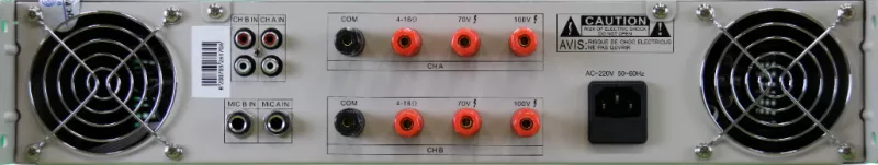 DSS VC-2x120 трансляционный усилитель 2х120 Вт/100В DSS VC-2x120 трансляционный усилитель 2х120 Вт/100В