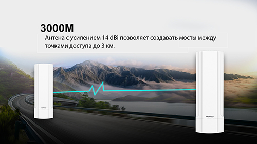 DSS AP601CPE точка доступа 5Ггц до 3 км, IP65, белая
